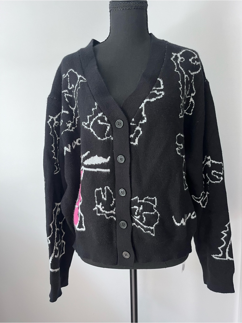 NWT Cider Godzilla Dragon Cardigan Sweater